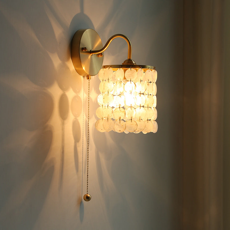French Shell Wall Lamp For Bedroom Bedside