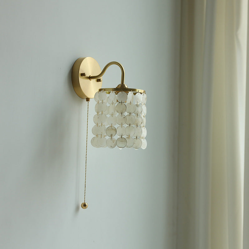 French Shell Wall Lamp For Bedroom Bedside