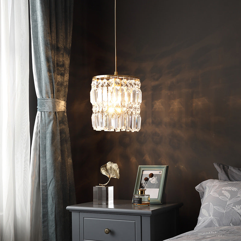 Italian-Style Light Luxury Crystal Bedside Chandelier