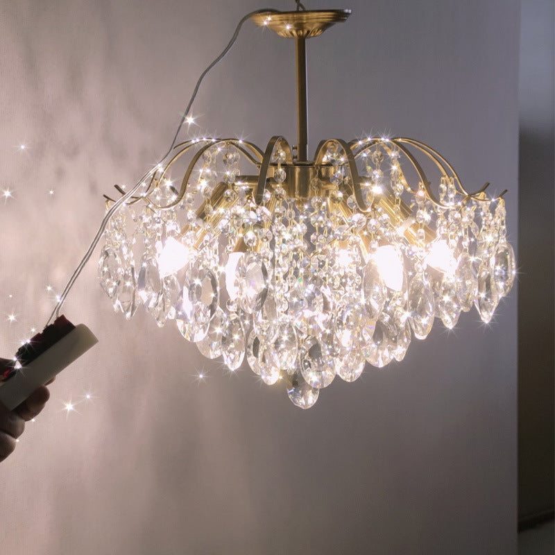 Luxury Romantic Master Bedroom Crystal Chandelier