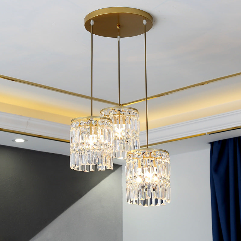 Italian-Style Light Luxury Crystal Bedside Chandelier