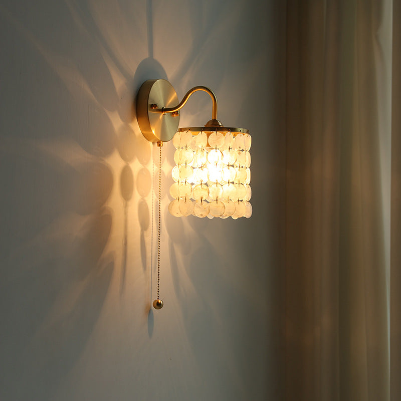 French Shell Wall Lamp For Bedroom Bedside