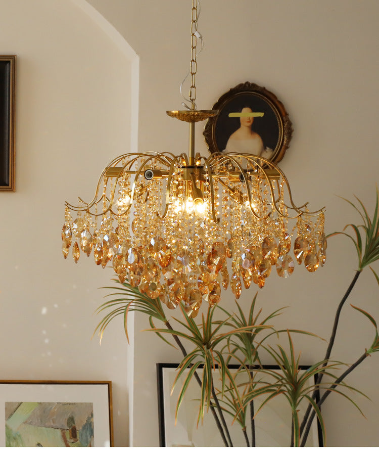Luxury Romantic Master Bedroom Crystal Chandelier