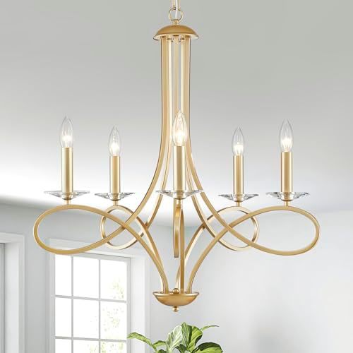 Simple Wrought Iron Irregular Line Chandelier