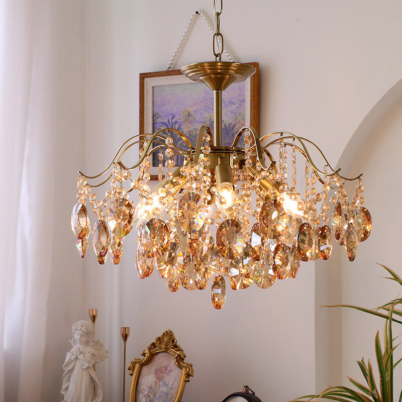 Luxury Romantic Master Bedroom Crystal Chandelier